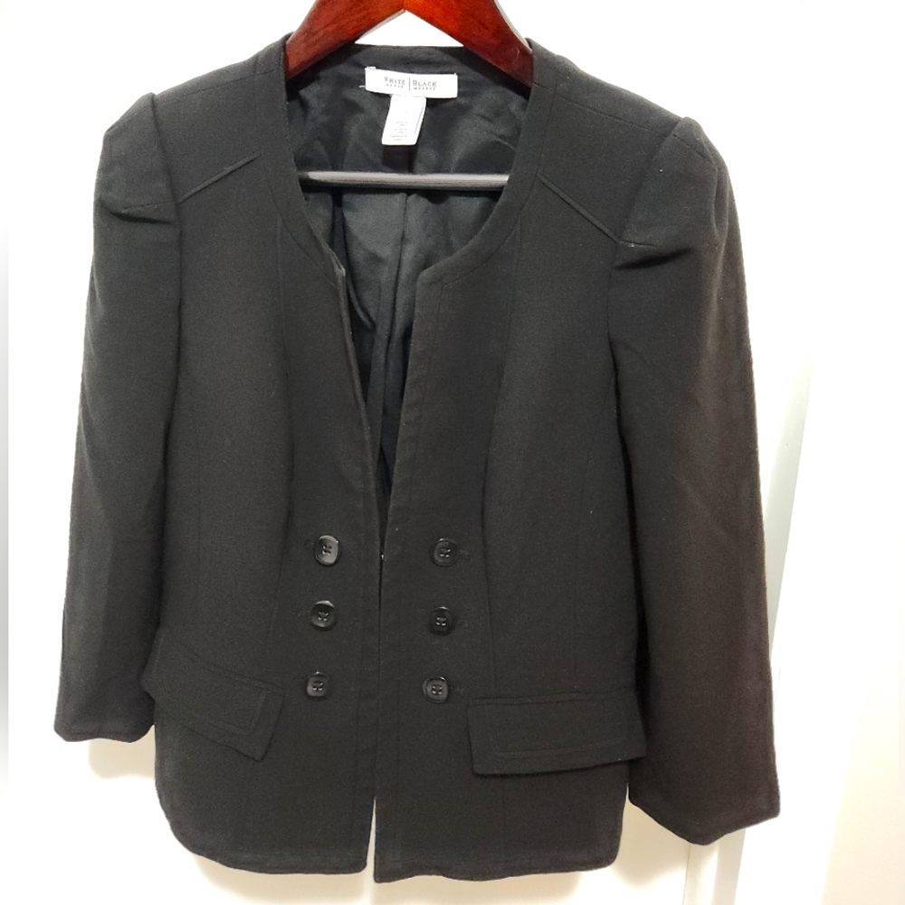 WHBM Black Double-Breasted Blazer